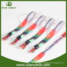 Custom ribbon wristband bracelet with printing logo for promotional gift